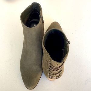 Green Suede Aldo Boots - Size 8